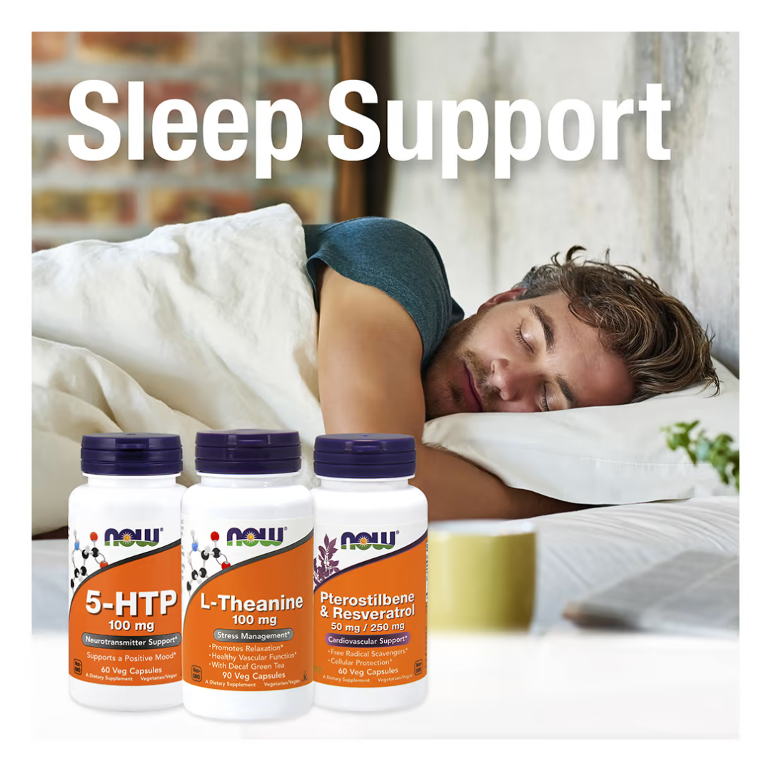 NOW Foods 5-HTP 100 mg Veg Capsules 60 & 120 Count – Natural Serotonin & Mood Support Supplement