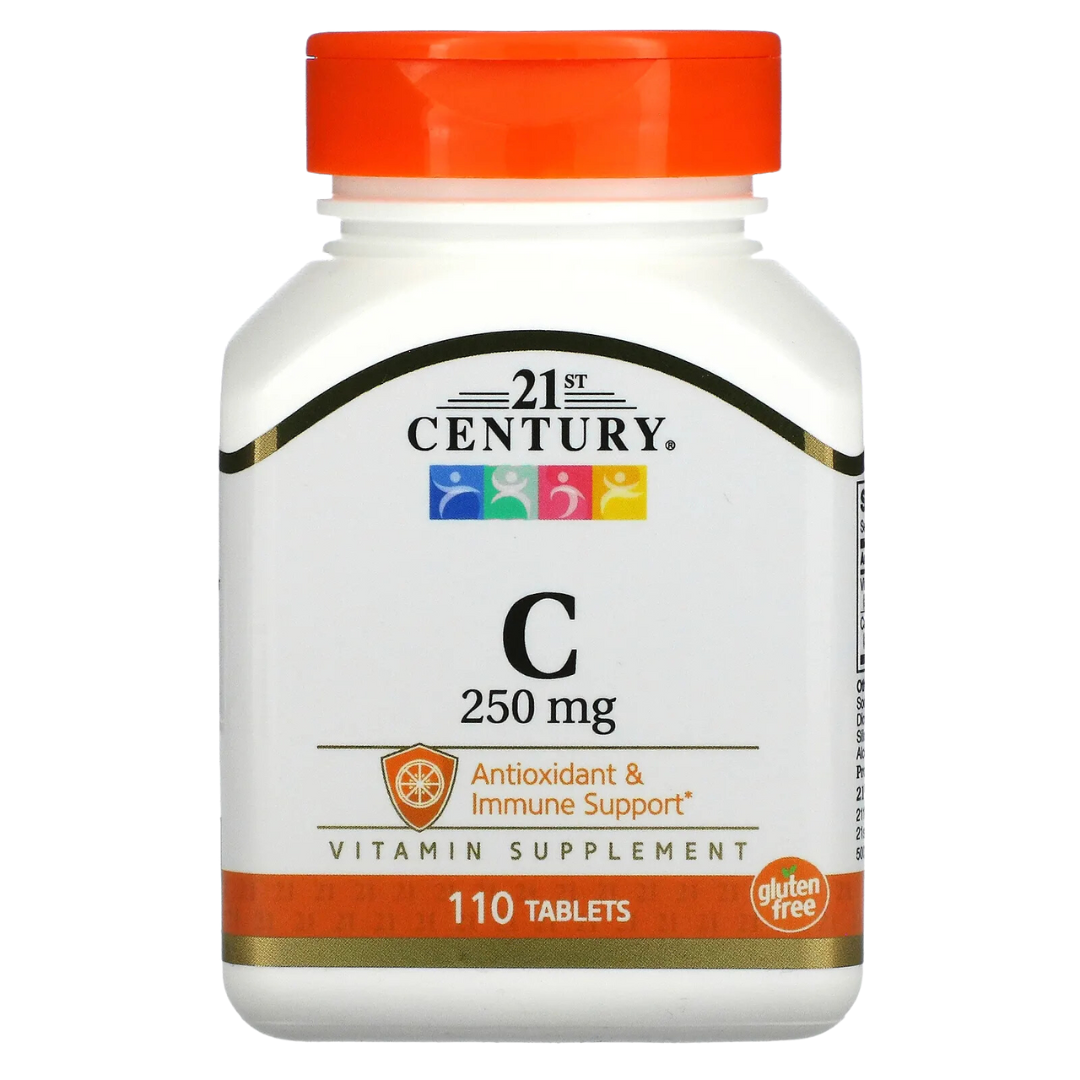 21st Century Vitamin C 250mg 500mg 1000mg 60–110 Tablets Immune Antioxidant Support with Rose Hips