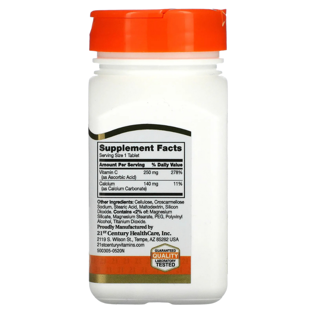 21st Century Vitamin C 250mg 500mg 1000mg 60–110 Tablets Immune Antioxidant Support with Rose Hips