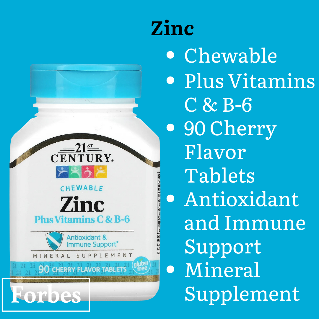 21st Century Zinc Magnesium Calcium D3 B6 C Citrate Chewable Cherry 50mg 250mg 90 60 110 Tablets