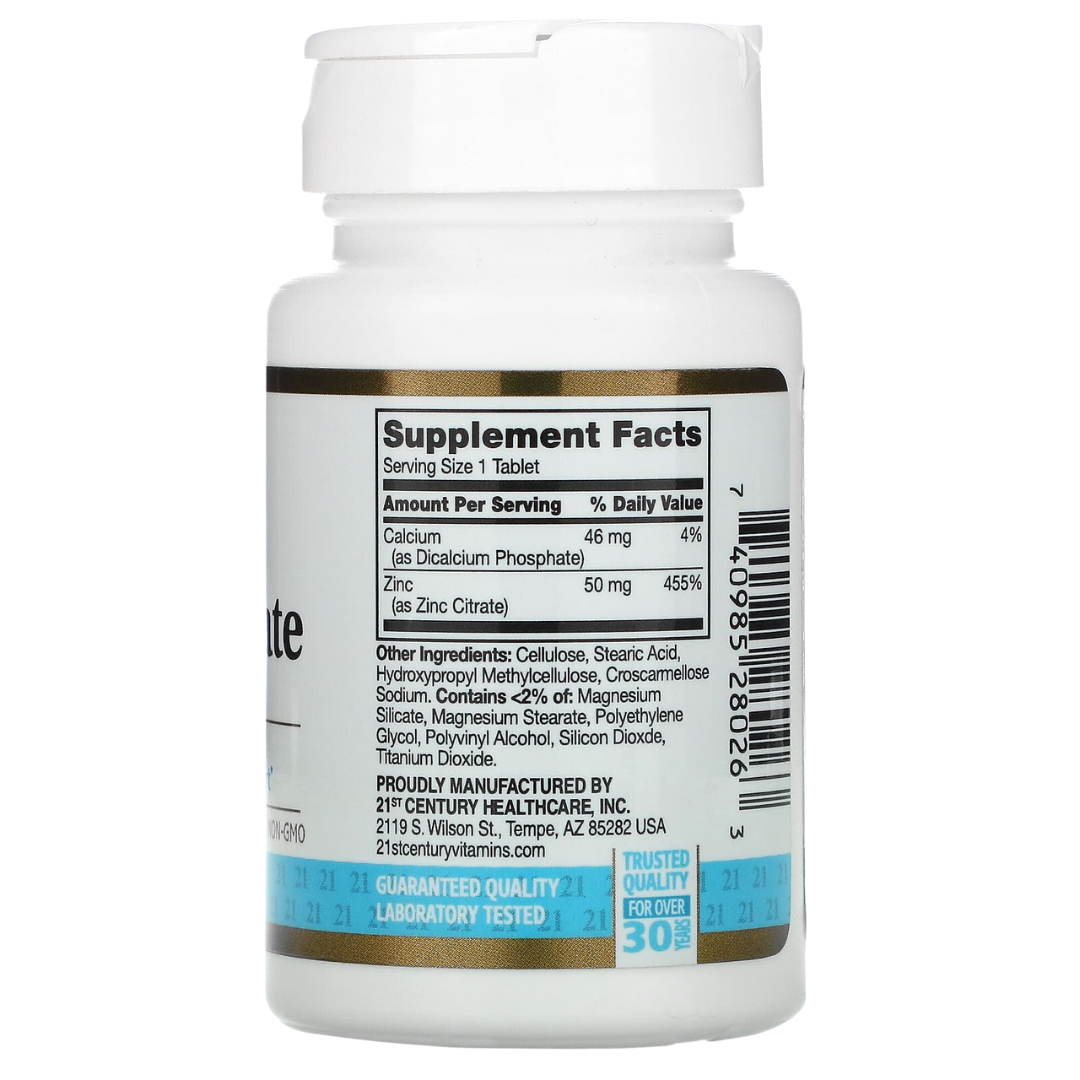 21st Century Zinc Magnesium Calcium D3 B6 C Citrate Chewable Cherry 50mg 250mg 90 60 110 Tablets
