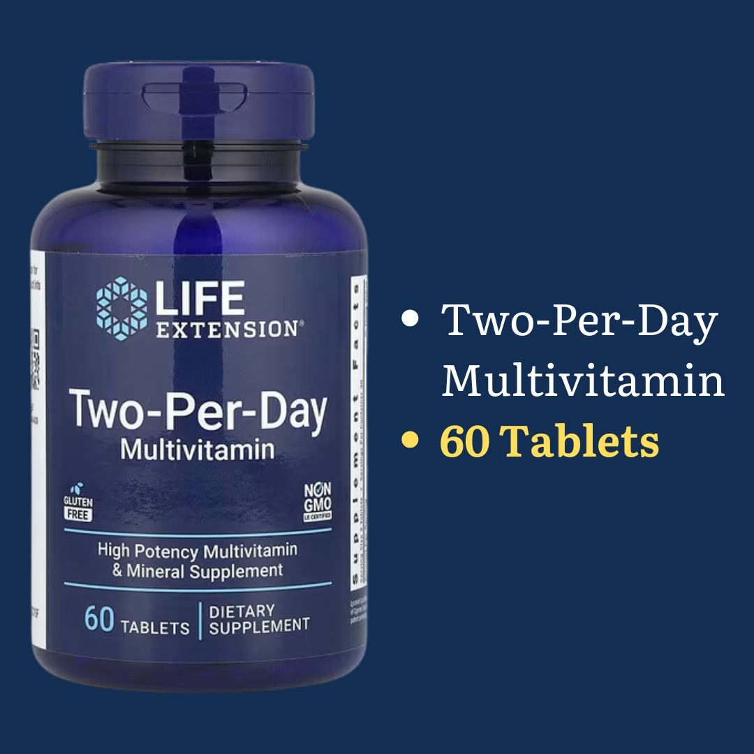 Life Extension Two-Per-Day Multivitamin - Complete Daily Nutrition | Premium USA Formula