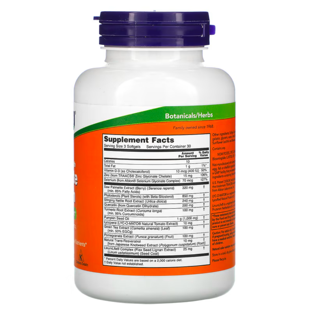 NOW Foods Saw Palmetto & Prostate Health Supplements Softgels & Veg Capsules for Men