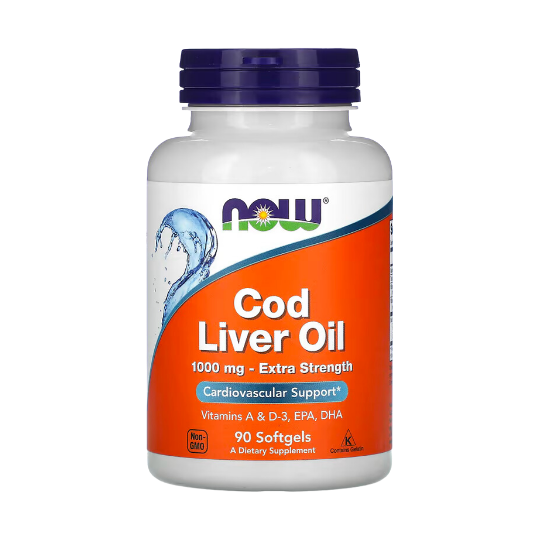 NOW Foods Cod Liver Oil 1,000 mg 90 / 180 Soft gels