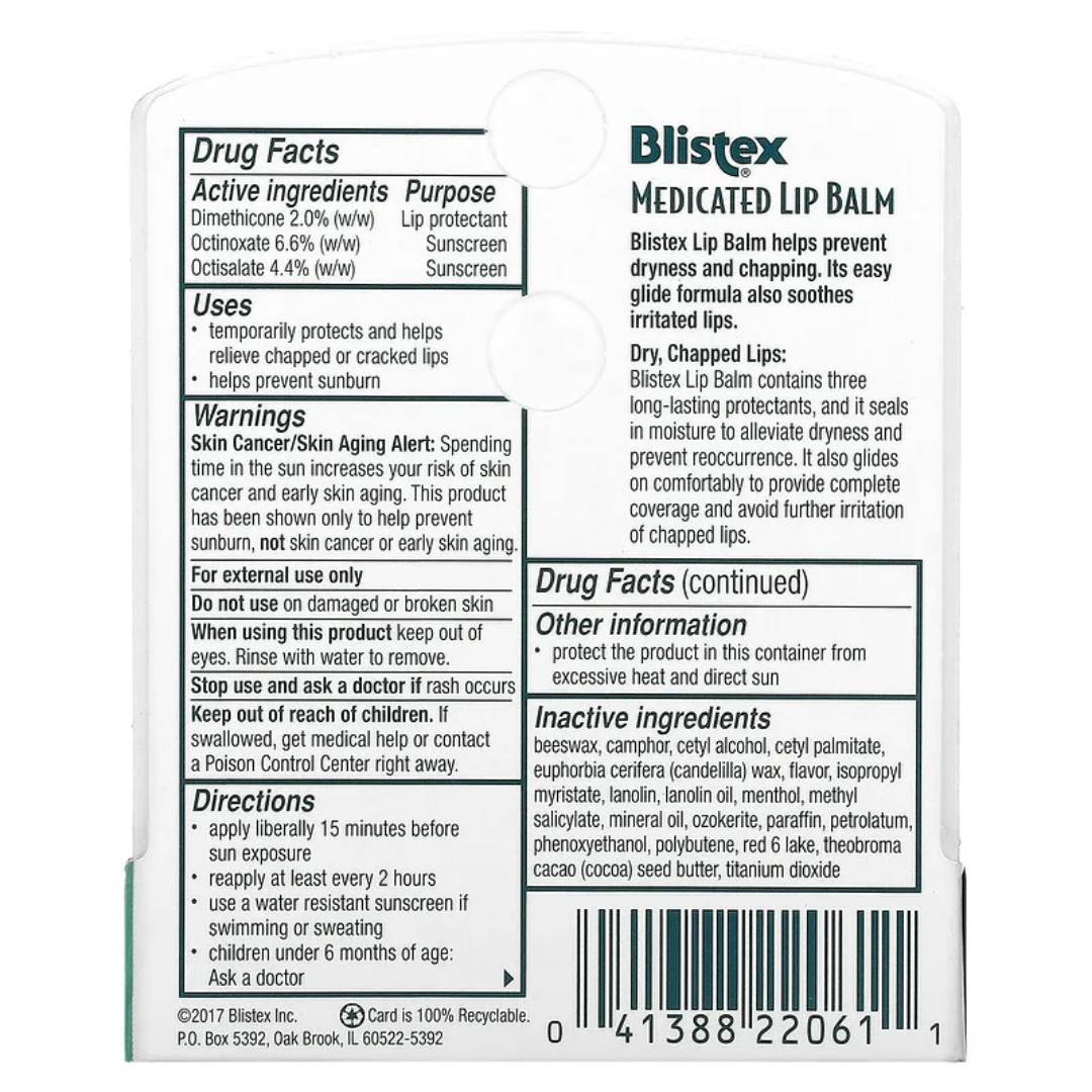 Blistex SPF 15 Medicated Lip Protectant / Sunscreen Berry / Original 0.15 oz (4.25 g)