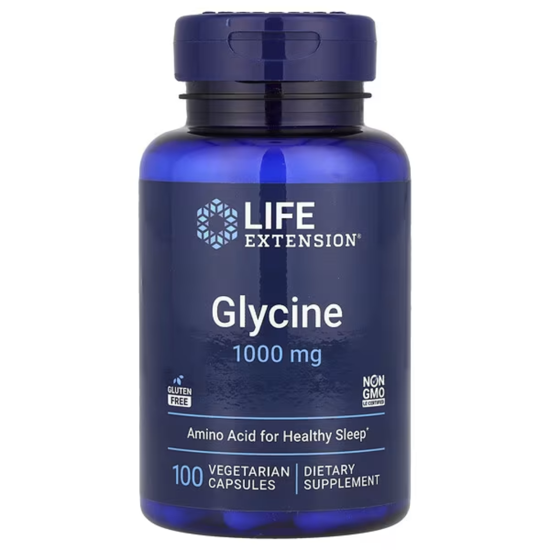Life Extension Glycine 1000 mg 100 Veg Capsules Supports Sleep Cognitive Function Nervous System