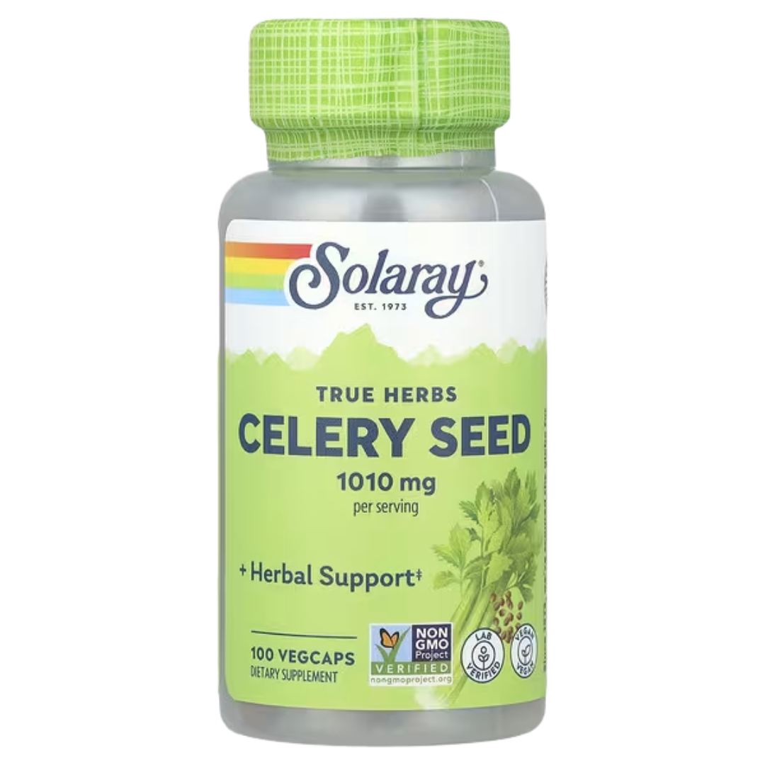 Solaray True Herbs Celery Seed 1010 mg 100 VegCaps Supports Joint Health Urinary Tract & Digestion