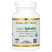 California Gold Nutrition Organic Spirulina USDA Organic 500 mg 60 Tablets