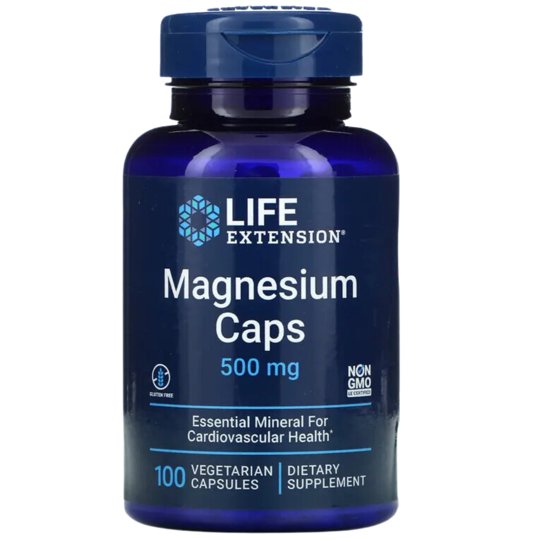 Life Extension Magnesium Caps 500 mg 100 Veg Capsules Supports Bone Muscle Nerve Health