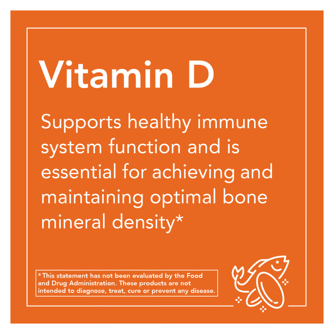 NOW Foods Vitamin D-3 400 1000 2000 5000 10000 50000 IU – Bone & Immune Support Softgels 30s to 240s D3