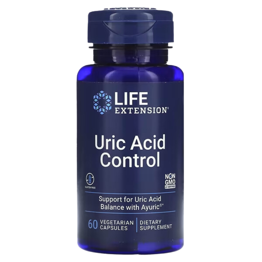 Life Extension Uric Acid Control 500 mg 60 Vegetarian Capsules
