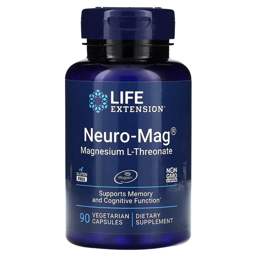 Life Extension Neuro-Mag Magnesium L-Threonate 144 mg 90 Veg Capsules Supports Brain Health & Memory