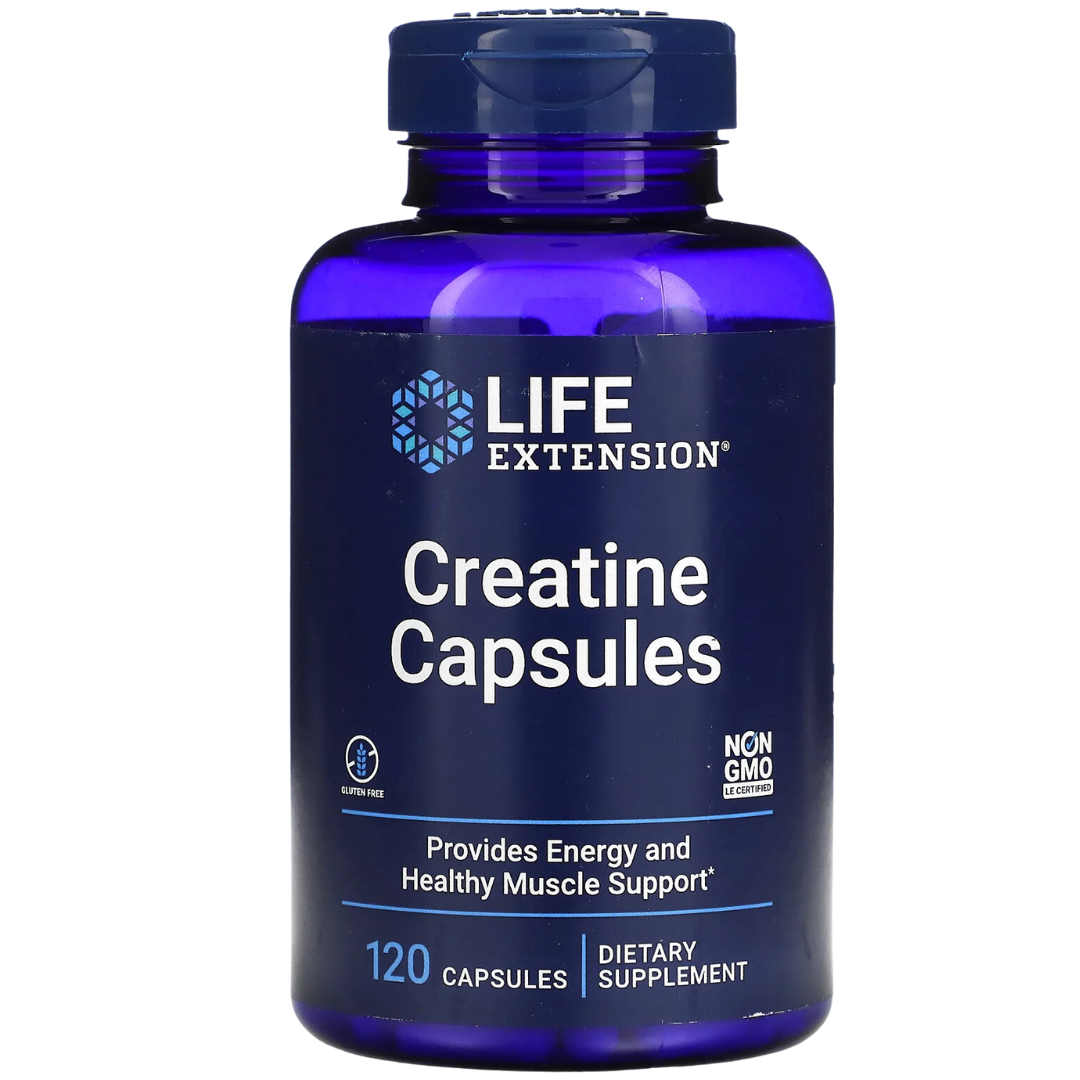 Life Extension Creatine - 120 Capsules for Muscle Support & Energy