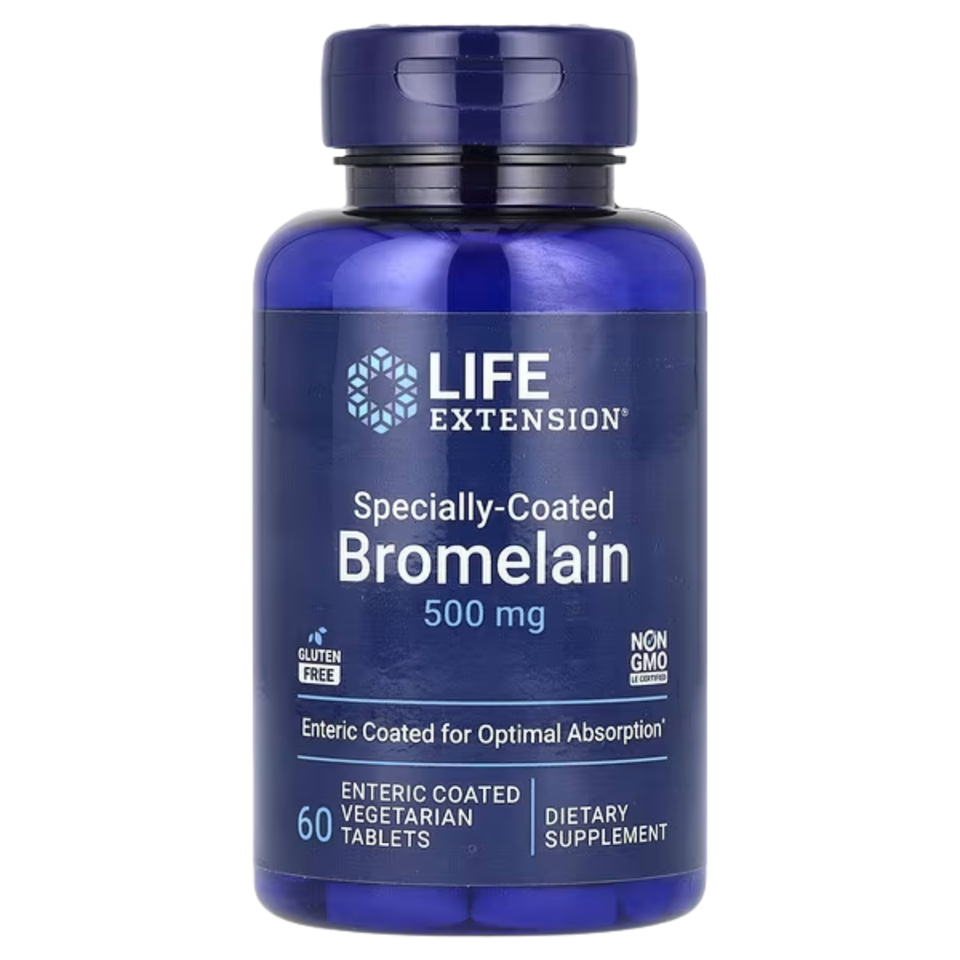 Life Extension Specially Coated Bromelain 500 mg 60 Veg Tablets Supports Joint & Digestive Health
