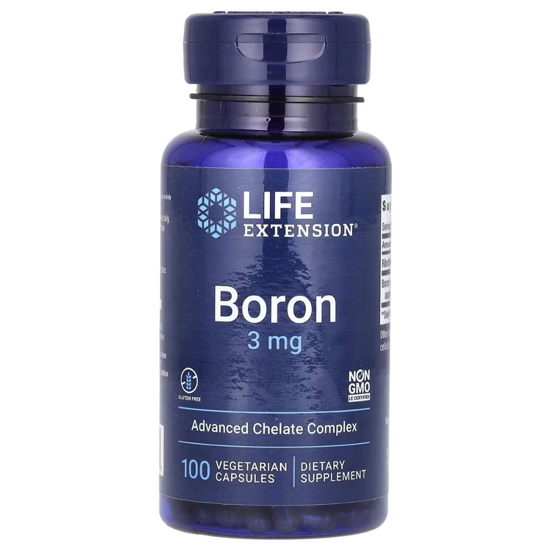 Life Extension Boron 3mg 100 Vegetarian Capsules for Bone & Joint Support