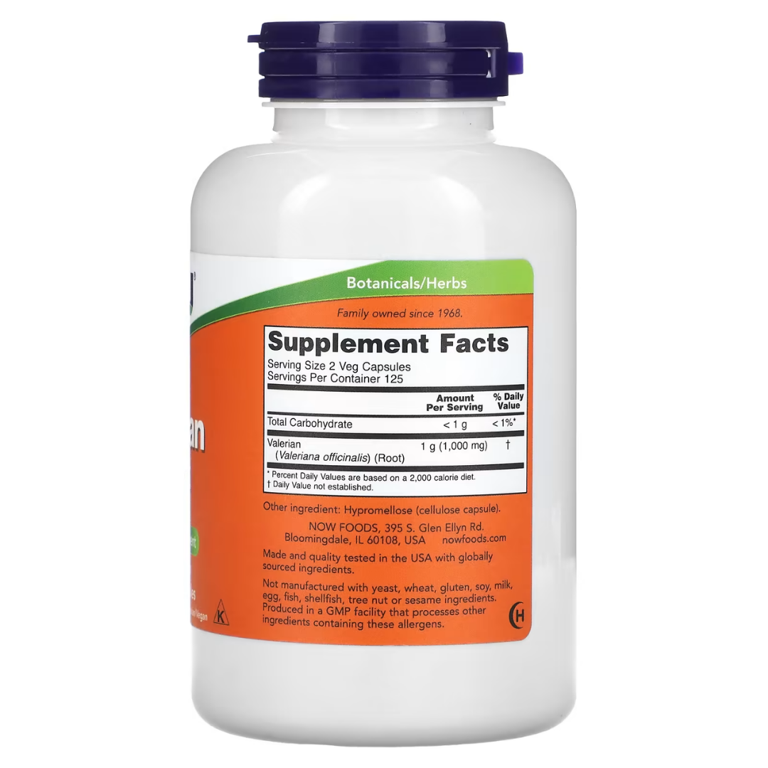 Now Foods Valerian Root 500 mg 250 Veg Capsules