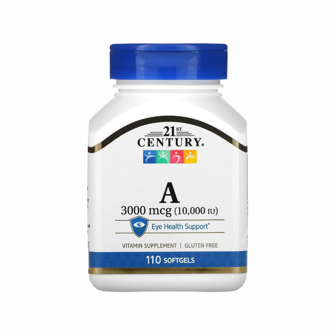 21st Century Vitamin A 3,000 mcg (10,000 IU) 110 Softgels