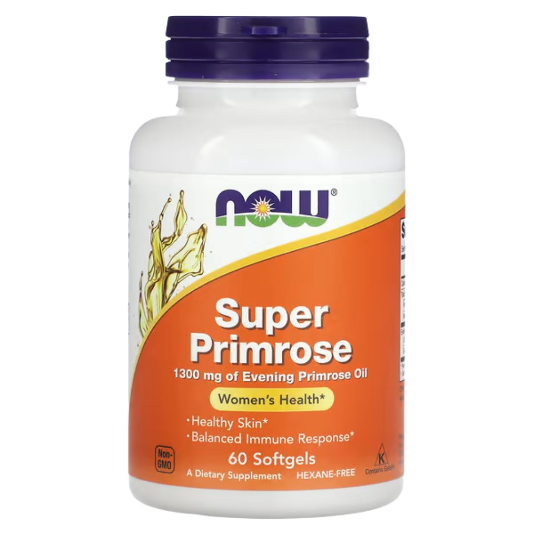 NOW Foods Evening Primrose Oil 500mg & 1300mg | 100–250 Softgels | Women's Health & Skin Support