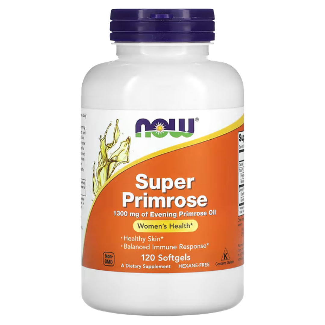 NOW Foods Evening Primrose Oil 500mg & 1300mg | 100–250 Softgels | Women's Health & Skin Support