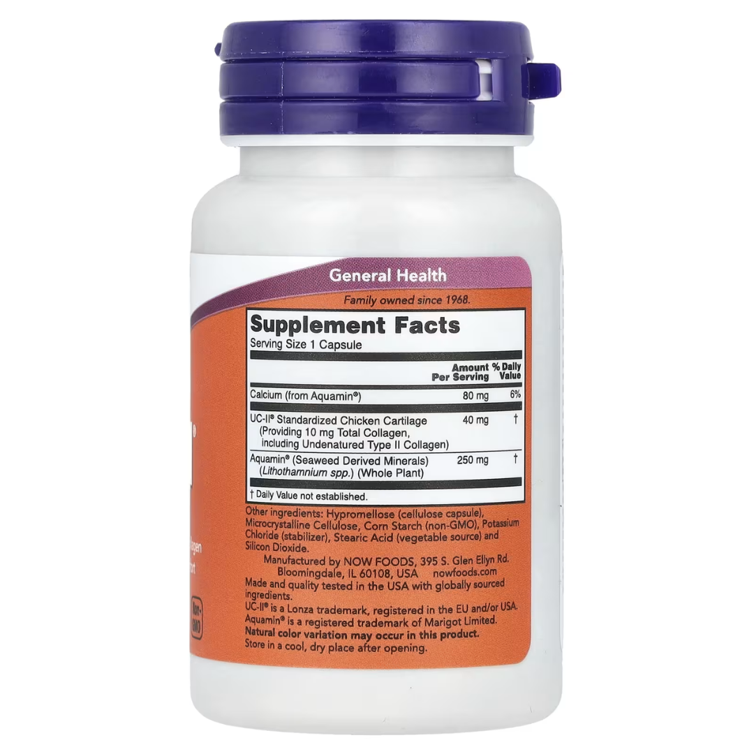 NOW Foods UC-II Joint Health BioCell Collagen Type II 60–120 Caps Mobility Flexibility Support