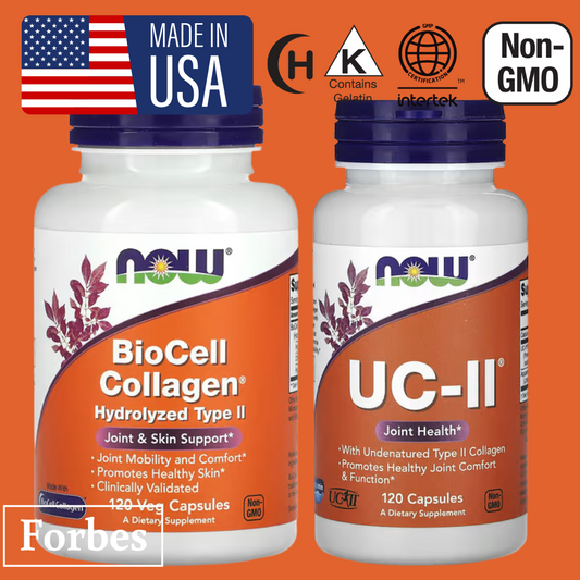 NOW Foods UC-II Joint Health BioCell Collagen Type II 60–120 Caps Mobility Flexibility Support