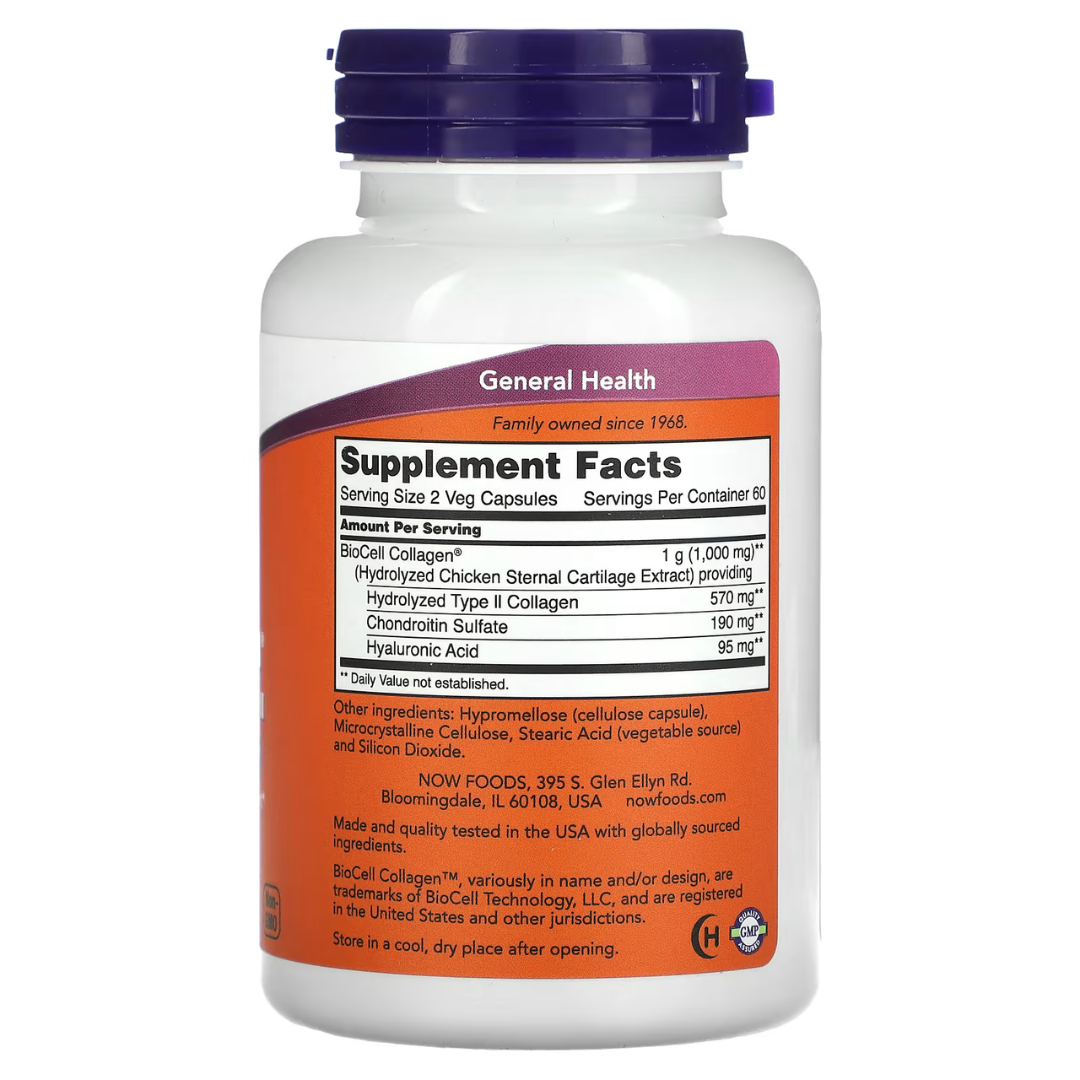 NOW Foods UC-II Joint Health BioCell Collagen Type II 60–120 Caps Mobility Flexibility Support