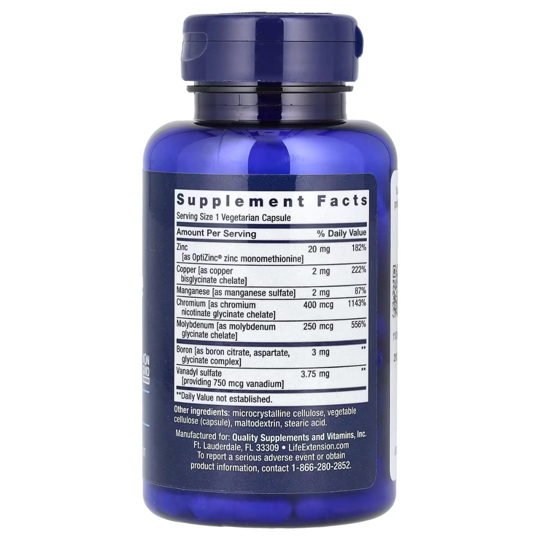 Life Extension Only Trace Minerals – 90 Veg Capsules for Essential Mineral Support & Overall Health
