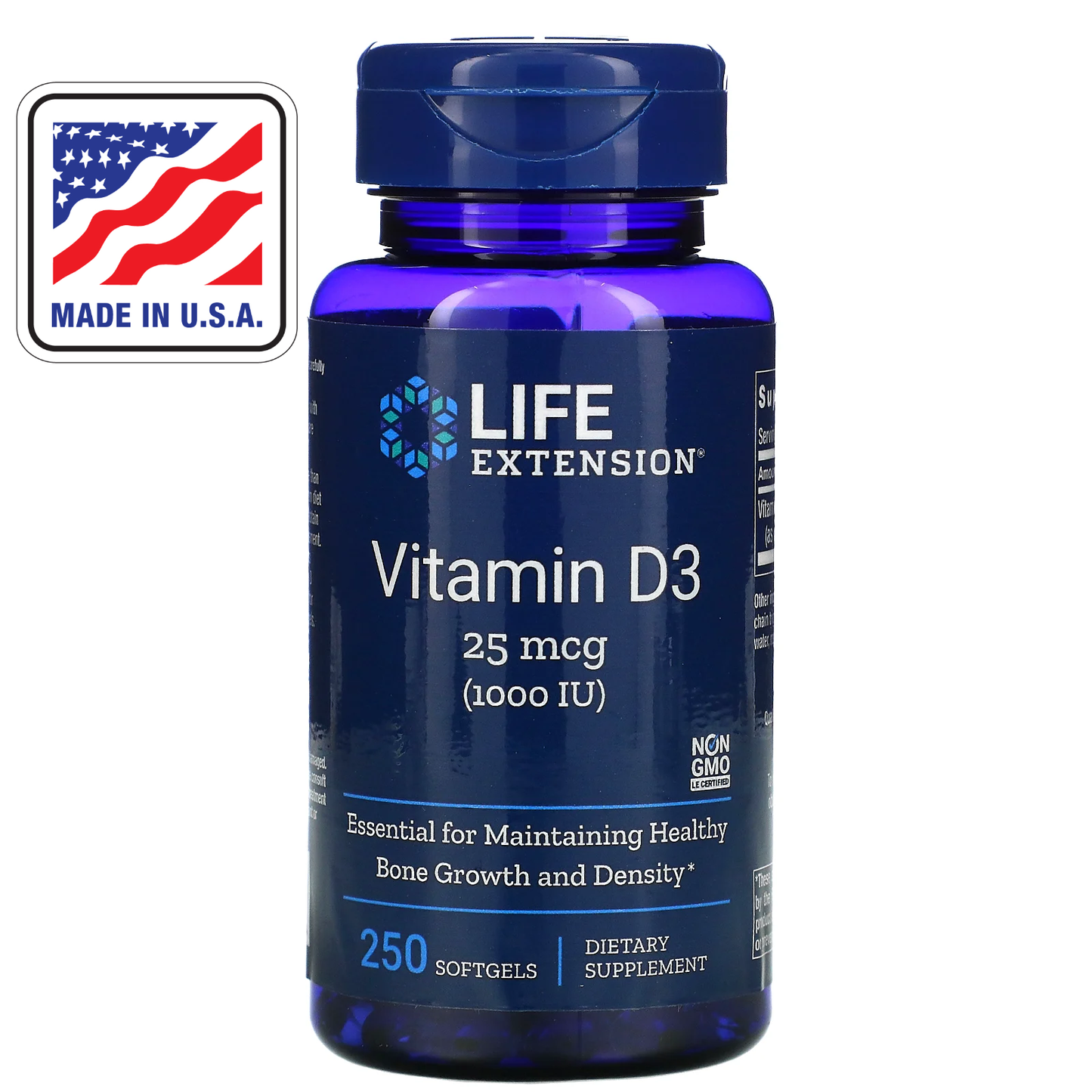 Life Extension Vitamin D3 USA Variant 1000 2000 5000 7000 IU Softgels Liquid Supplement