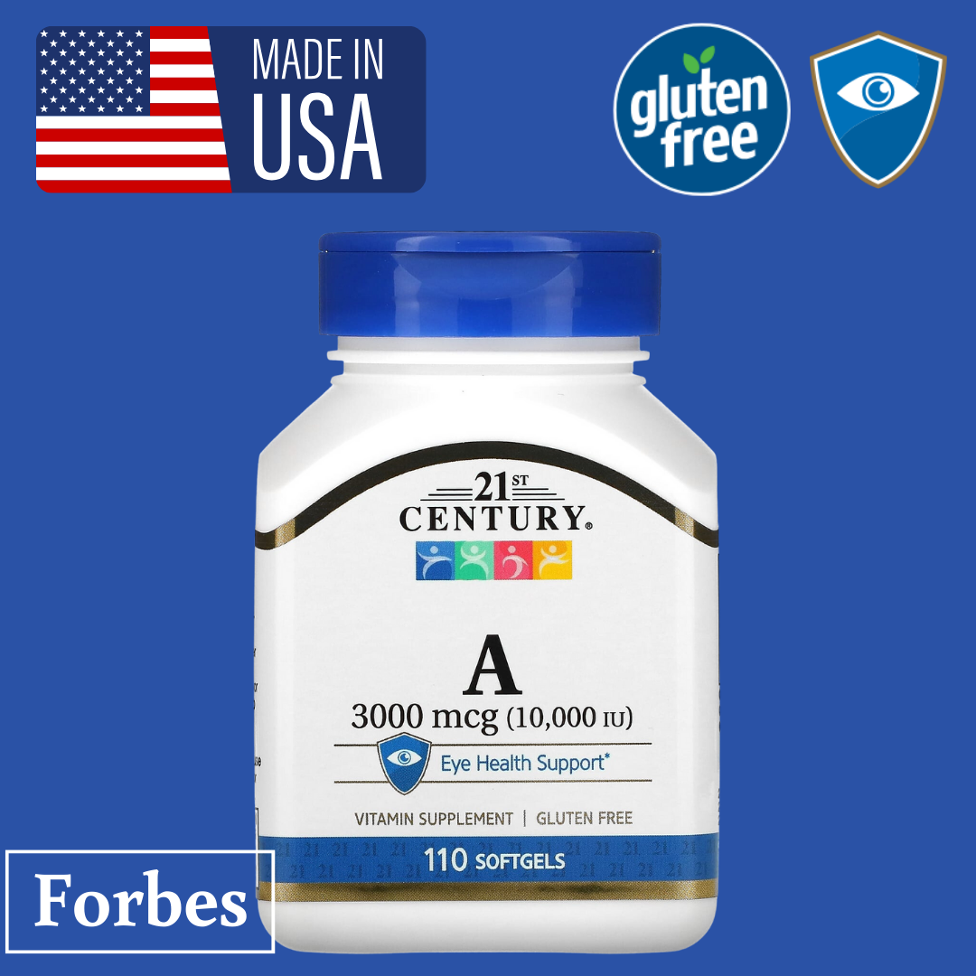 21st Century Vitamin A 3,000 mcg (10,000 IU) 110 Softgels