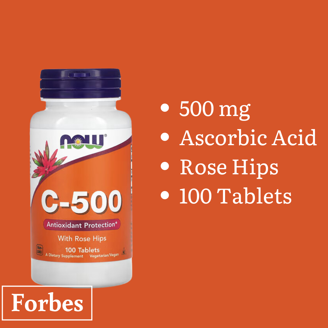 Now Foods C-1000 C-500 Calcium Ascorbate-C Ascorbic Acid Vitamin C Buffered Rose Hips 250 / 100 Tablets 250 Capsules