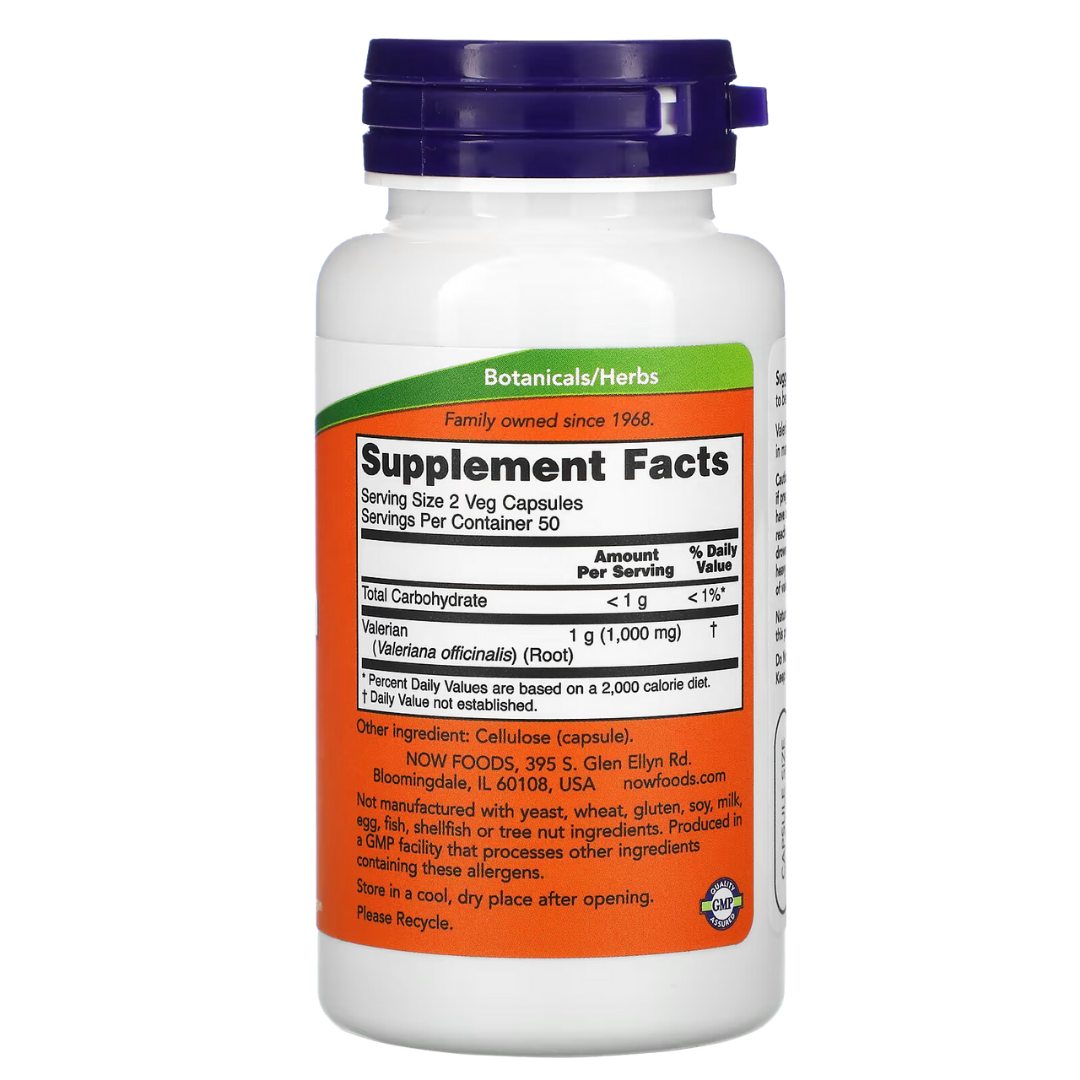 Now Foods Valerian Root 500 mg 250 Veg Capsules