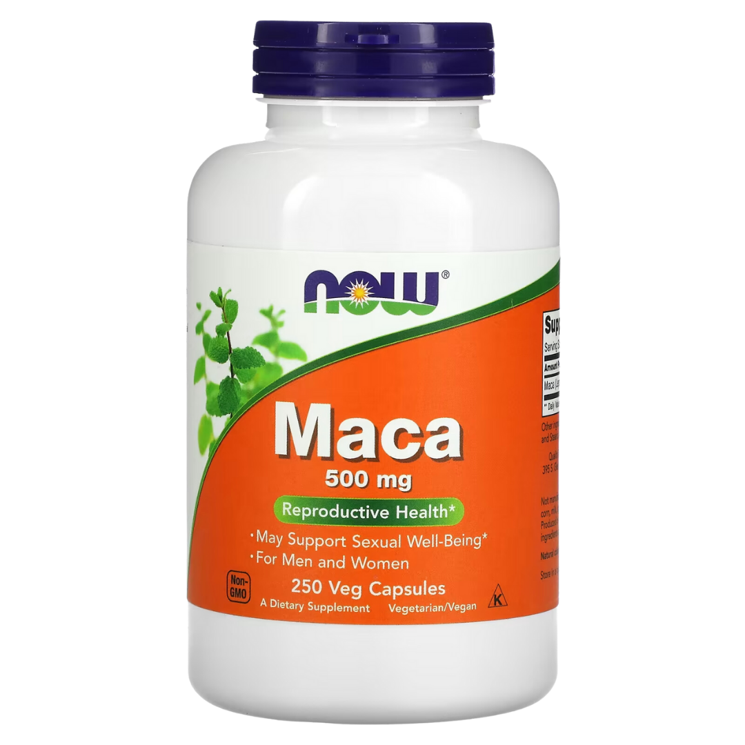 Now Foods Maca 500 mg 250 / 100 Veg Capsules (250 Veg Capsules Exp 10-2026 , 100 Veg Capsules