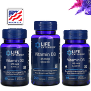Life Extension Vitamin D3 USA Variant 1000 2000 5000 7000 IU Softgels Liquid Supplement