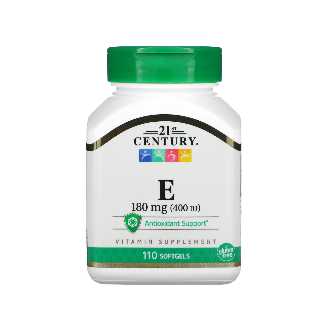 21st Century Vitamin E 400 IU 200 IU 110 Softgels for Antioxidant and Skin Health Support