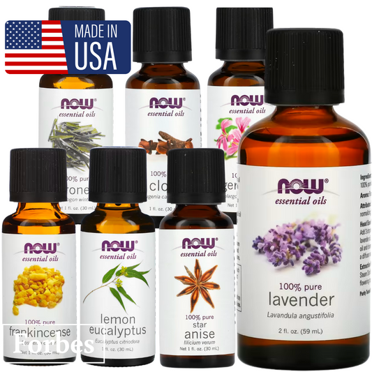 Now Foods Essential Oils Lavender Peppermint Frankincense Lemon Eucalyptus Cedarwood Citronella Lemongrass 1/2/4 floz 10/30/59/118ml