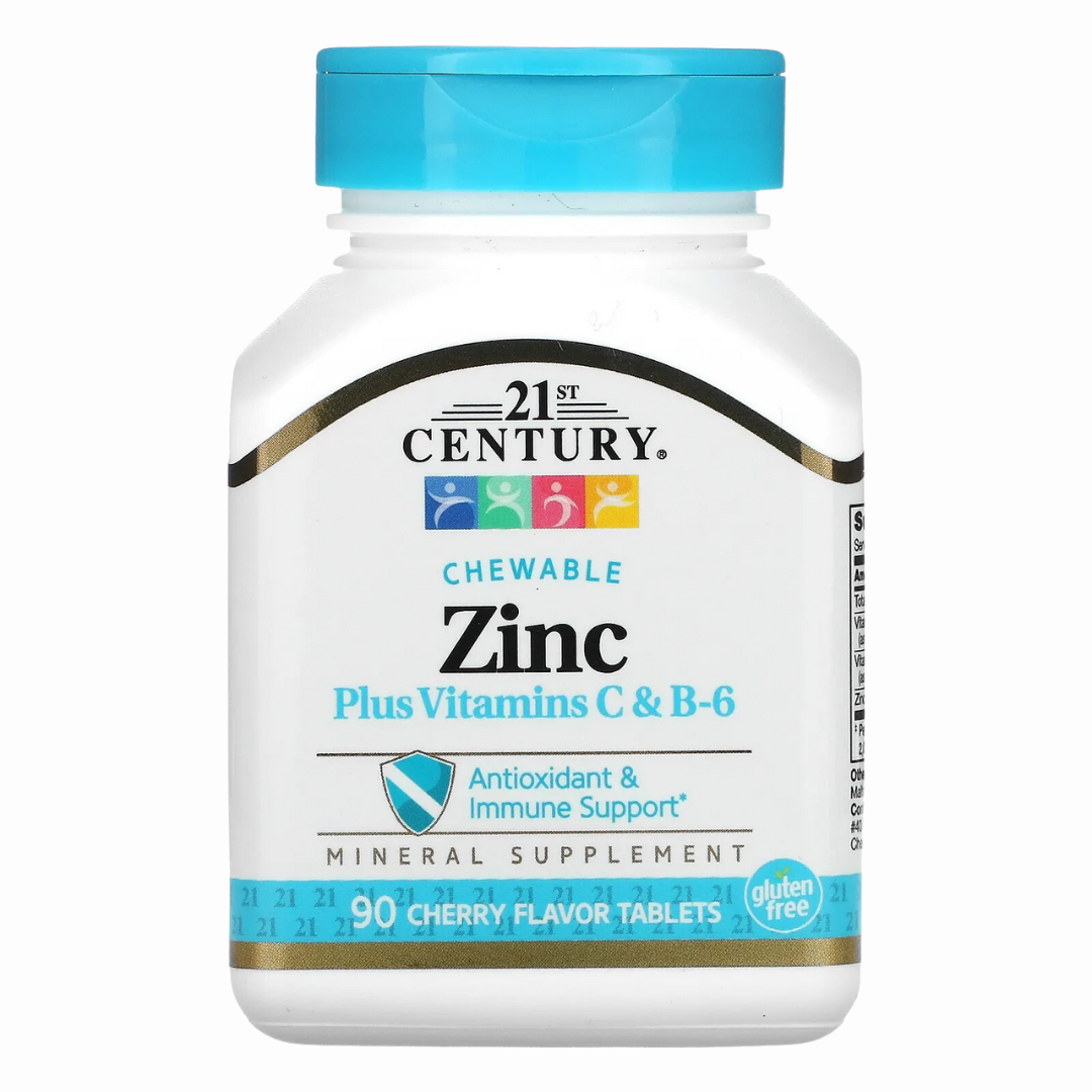 21st Century Zinc Magnesium Calcium D3 B6 C Citrate Chewable Cherry 50mg 250mg 90 60 110 Tablets