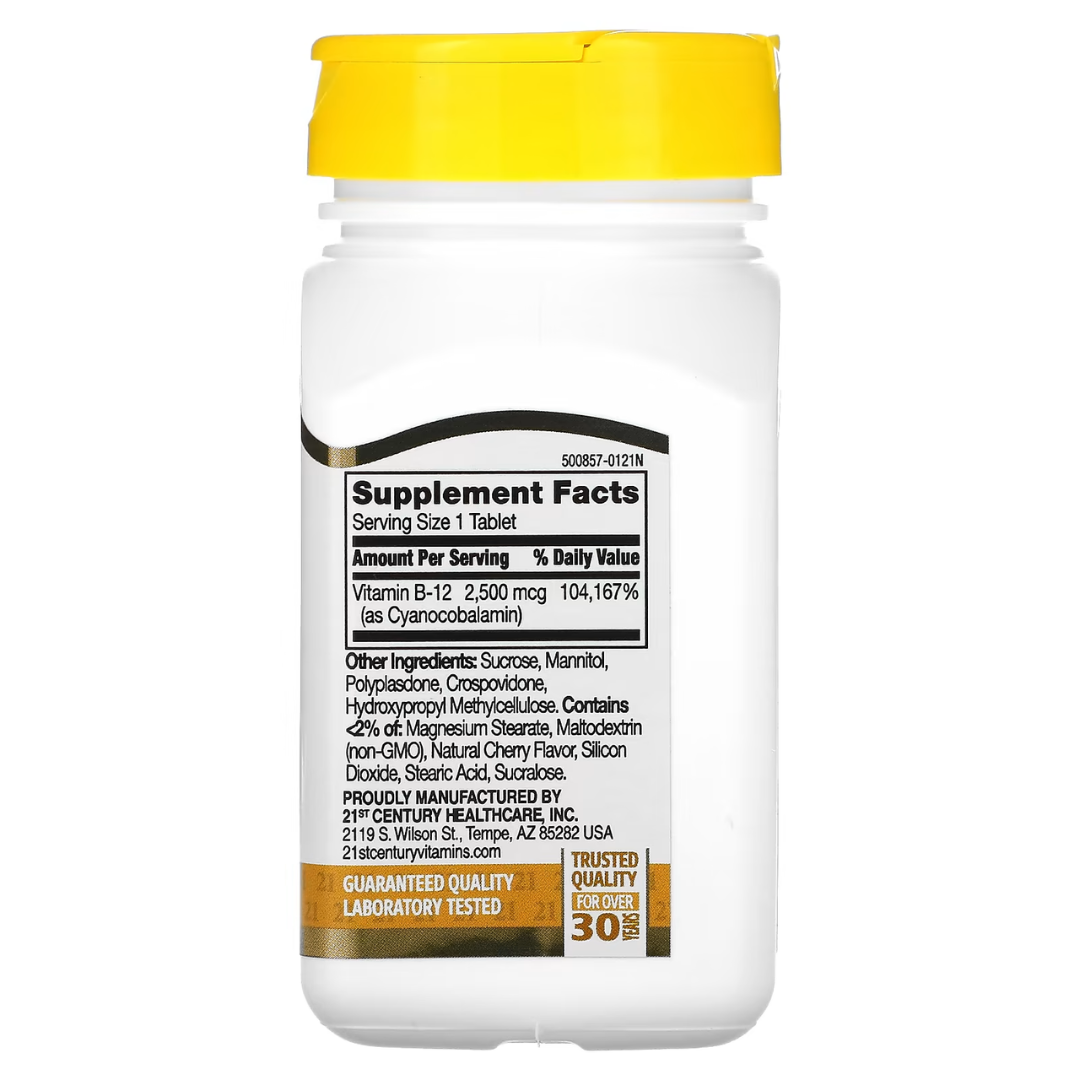 21st Century B Vitamins B12 B6 B Complex Stress B with Zinc Vit C 100-110 Tablets High Potency Daily