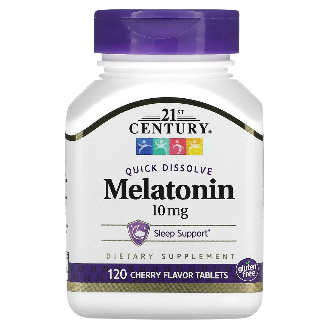 21ST CENTURY Melatonin 3mg 5mg 10mg 90 - 120 Tablets Sleep Support with Quick Dissolve Cherry Option