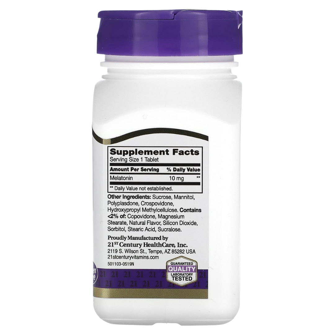 21ST CENTURY Melatonin 3mg 5mg 10mg 90 - 120 Tablets Sleep Support with Quick Dissolve Cherry Option