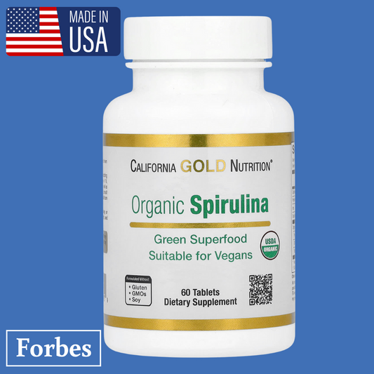 California Gold Nutrition Organic Spirulina USDA Organic 500 mg 60 Tablets