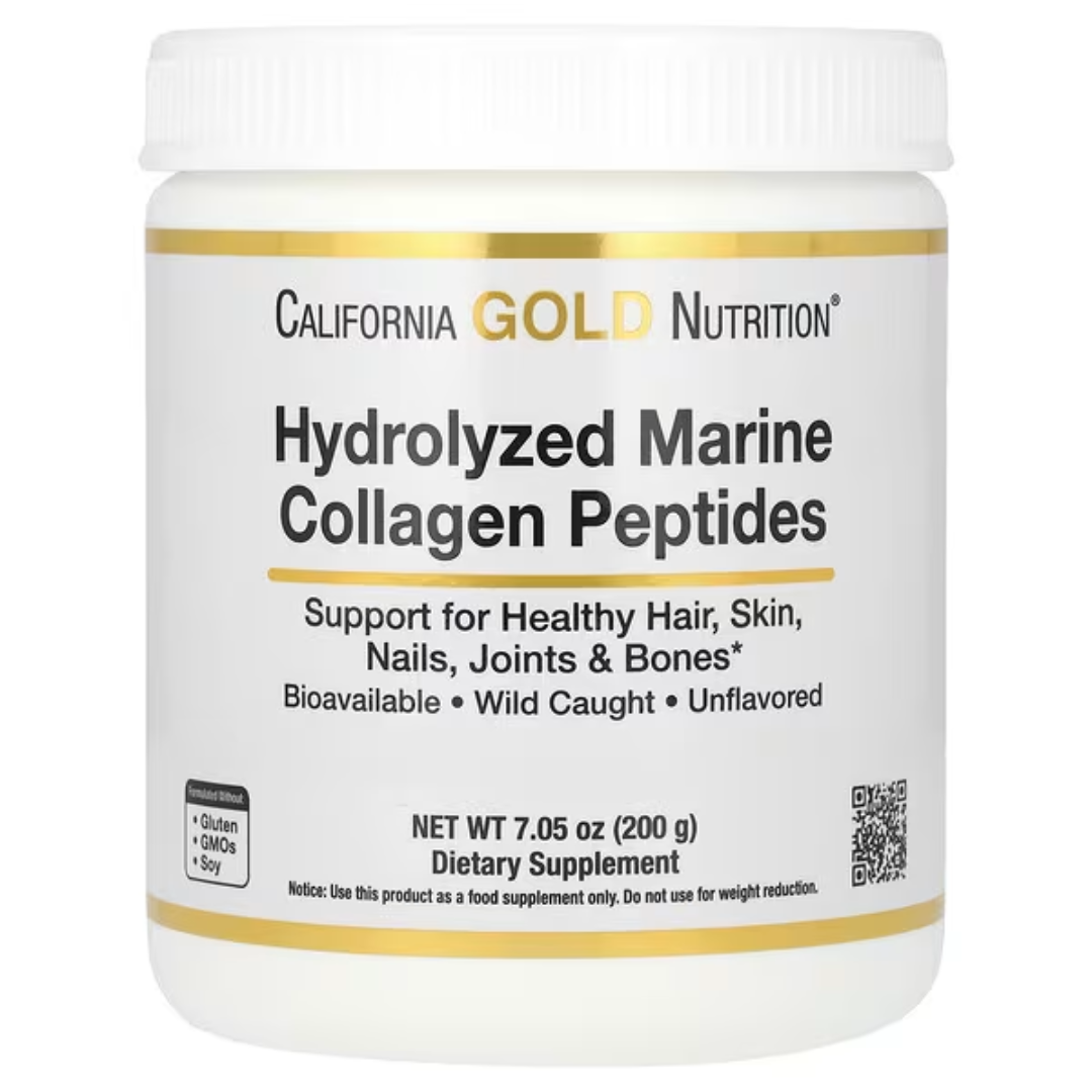 California Gold Nutrition CollagenUP Marine Hydrolyzed Collagen + Hyaluronic Acid + Vitamin C Unflavored 7.26 oz (206 g) California Gold Nutrition Hydrolyzed Marine Collagen Peptides Unflavored 7.05 oz (200 g) Road Matcha Collagen 8 ox (227 g)