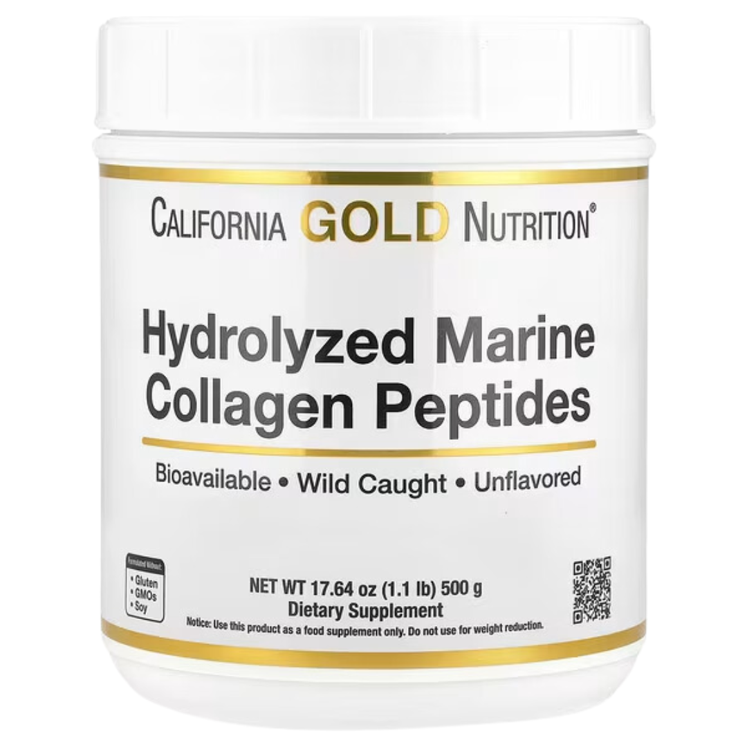 California Gold Nutrition CollagenUP Marine Hydrolyzed Collagen + Hyaluronic Acid + Vitamin C Unflavored 7.26 oz (206 g) California Gold Nutrition Hydrolyzed Marine Collagen Peptides Unflavored 7.05 oz (200 g) Road Matcha Collagen 8 ox (227 g)
