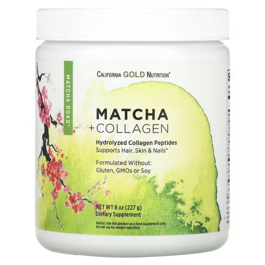 California Gold Nutrition CollagenUP Marine Hydrolyzed Collagen + Hyaluronic Acid + Vitamin C Unflavored 7.26 oz (206 g) California Gold Nutrition Hydrolyzed Marine Collagen Peptides Unflavored 7.05 oz (200 g) Road Matcha Collagen 8 ox (227 g)