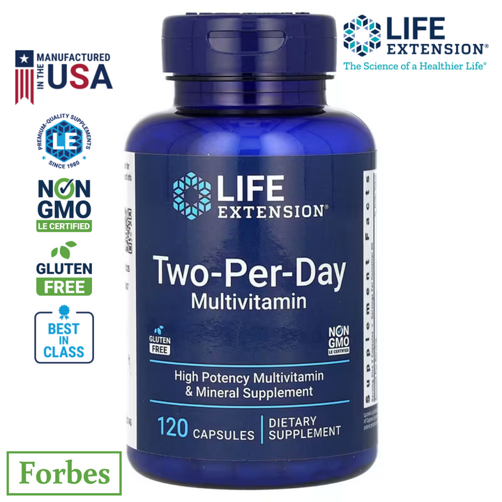 Life Extension Two-Per-Day Multivitamin - Complete Daily Nutrition | Premium USA Formula