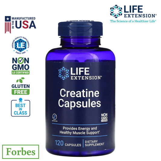 Life Extension Creatine - 120 Capsules for Muscle Support & Energy