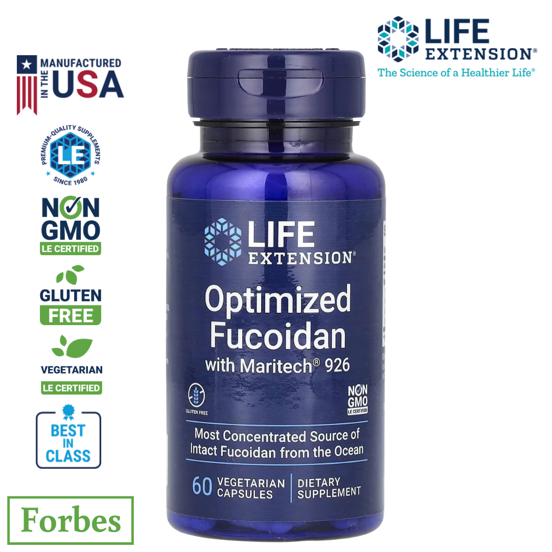 Life Extension Optimized Fucoidan with Maritech 926 – 60 Veg Capsules for Immune & Cellular Health