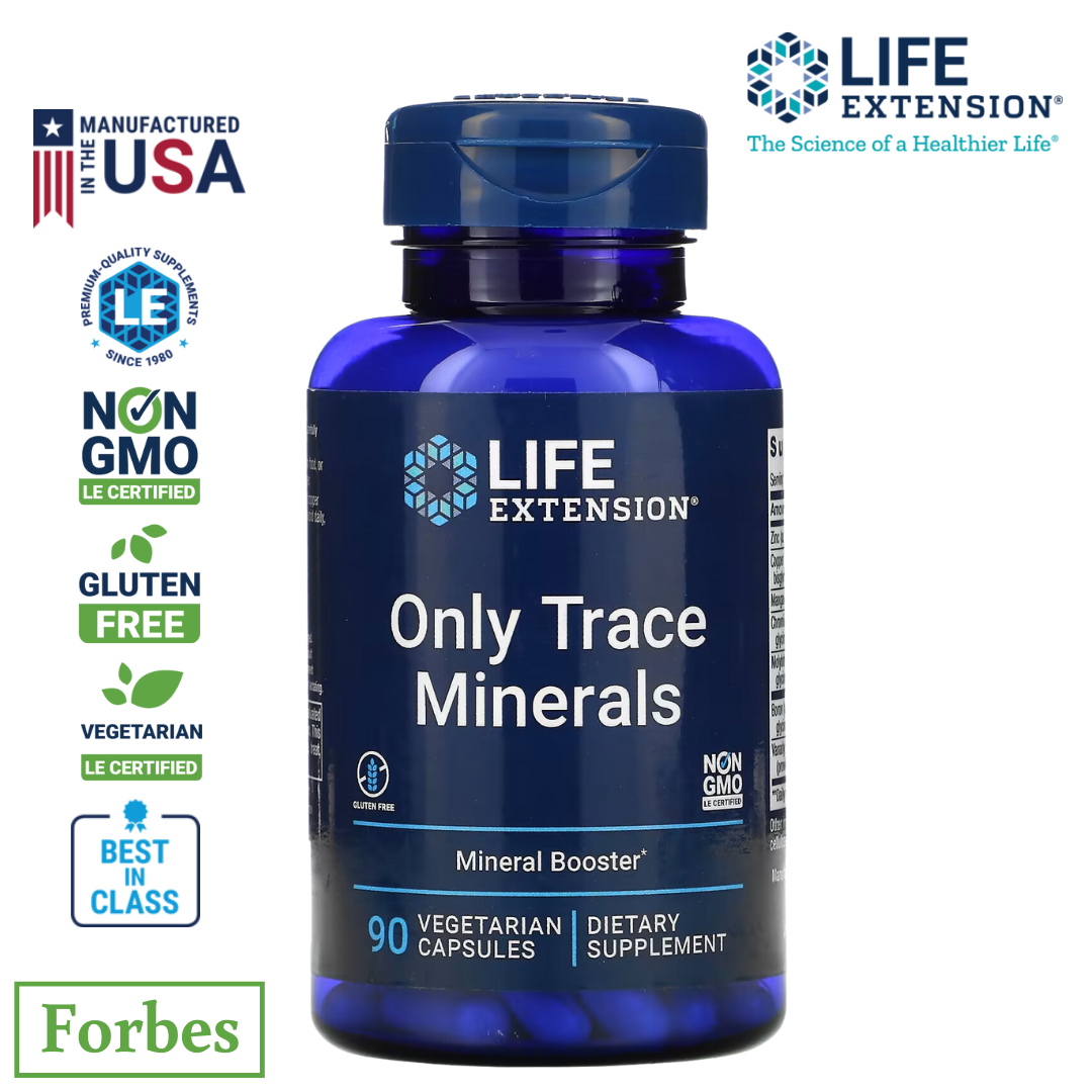 Life Extension Only Trace Minerals – 90 Veg Capsules for Essential Mineral Support & Overall Health