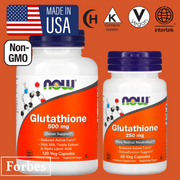 NOW FOODS Glutathione 250mg & 500mg | 30 60 120 Veg Capsules | Antioxidant Support