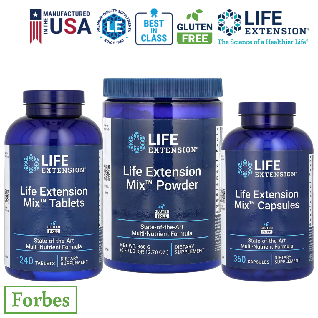 Life Extension Mix Tablets 240 / Mix Capsules 360 / Mix Powder 0.79 lbs 360g