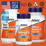 NOW Omega-3 Fish Oil 1000–2000mg | EPA / DHA | 30–500 sg - Heart & Brain Support - Enteric Coated